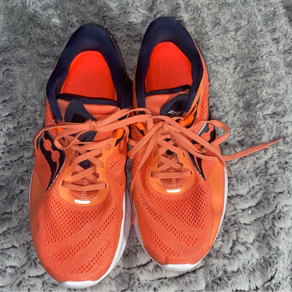 Saucony Orange and Blue Pro Running Sneakers Lightweight Athletic Design